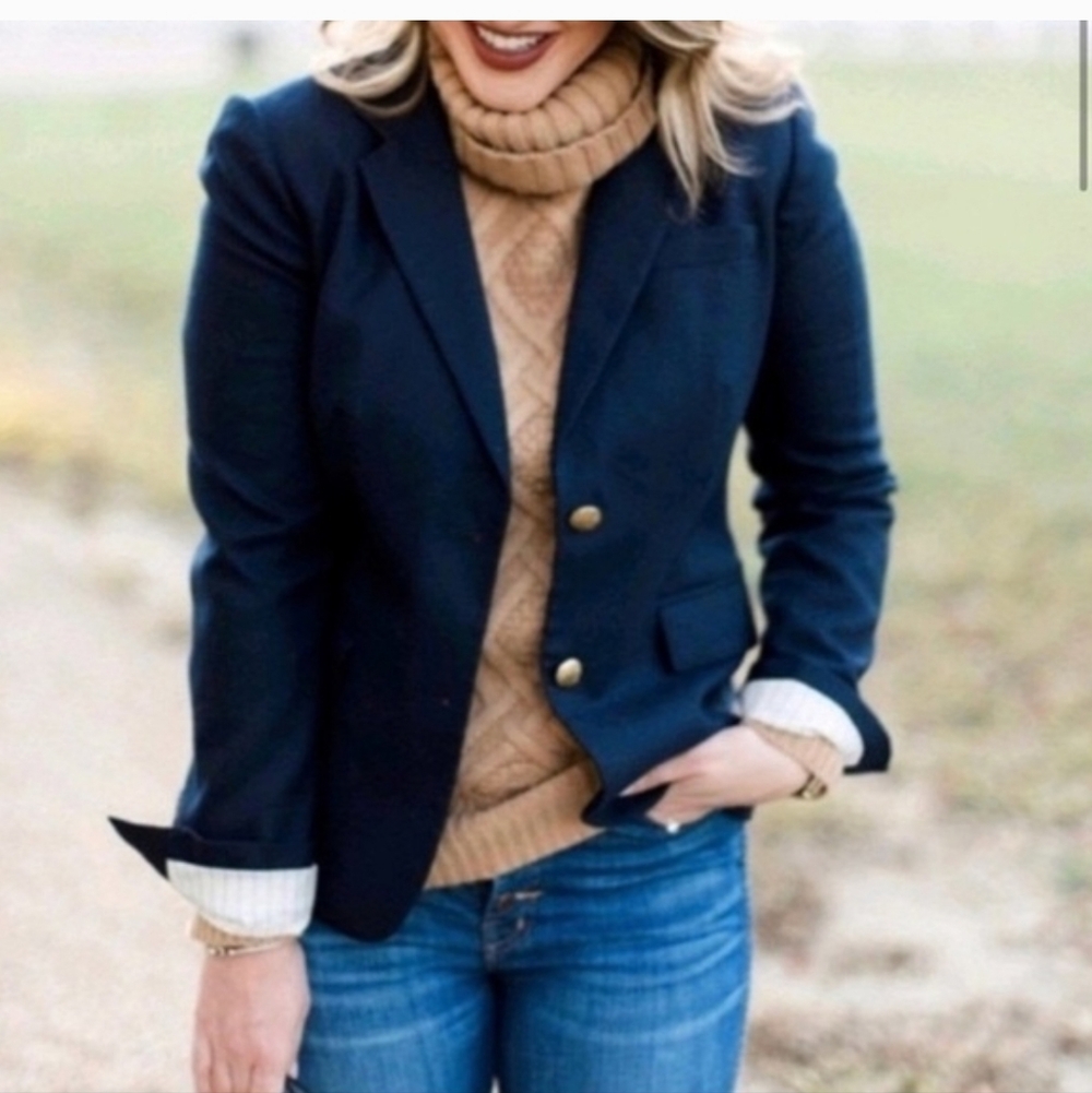 J.Crew School Boy Blazer Navy Blue Women’s size 2 style 03171